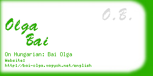 olga bai business card